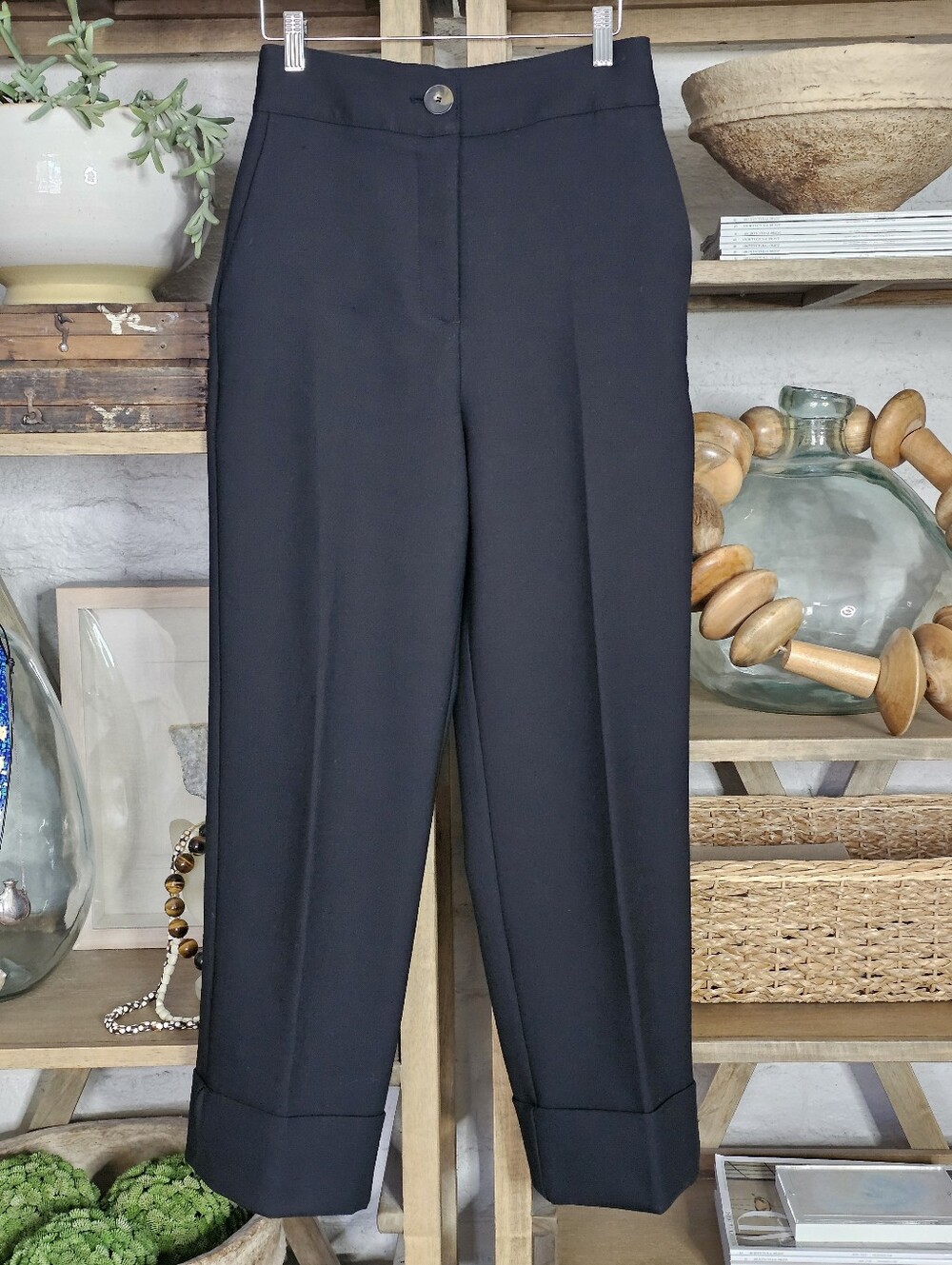 Sezane Damon Ankle-length Trousers Black Size 36 - Picture 2 of 16